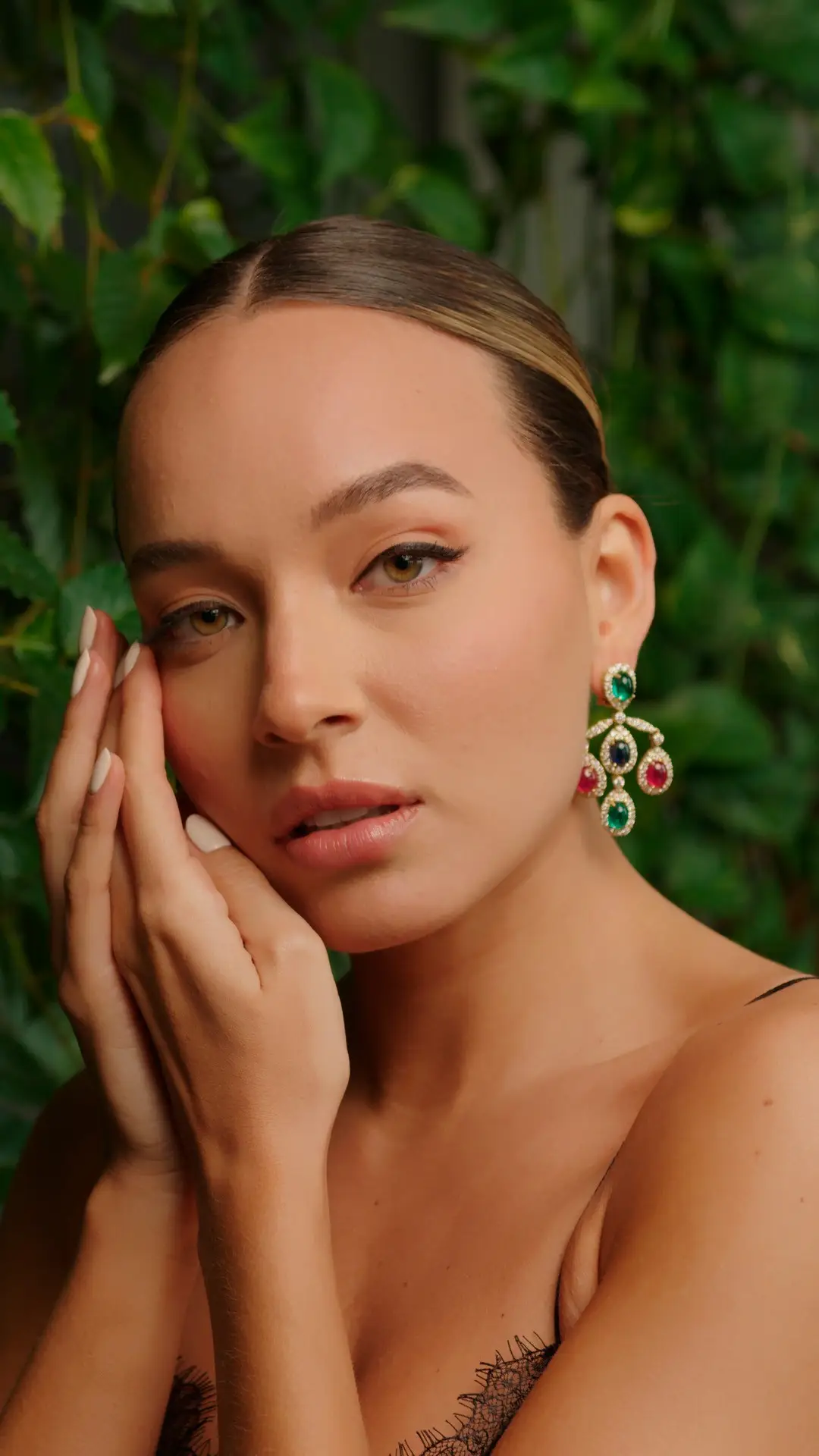 A black female model